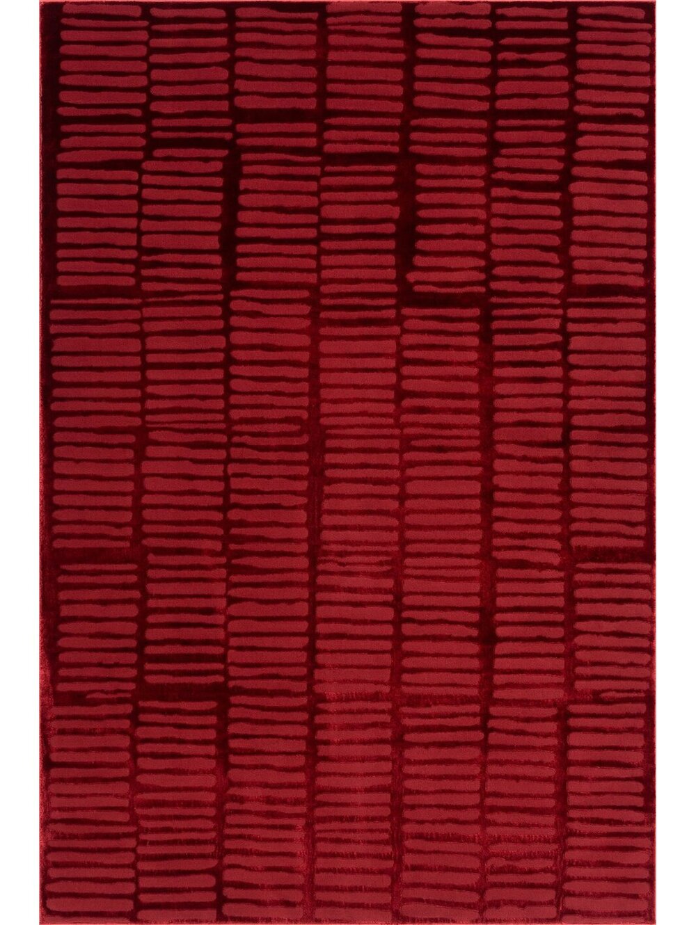 Rugs USA Cranbury Plush Textured Washable Rug | Red Rug Size 7'6"x9'8"